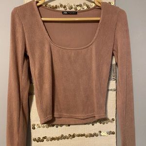 Super soft long sleeve cropped top